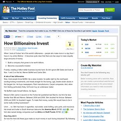 How Billionaires Invest