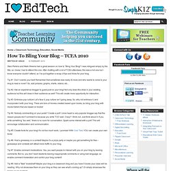 How To Bling Your Blog – TCEA 2010