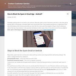 How to Block the Spam in Gmail App - Android?