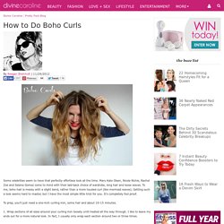 How to Do Boho Curls