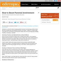 How to Boost Parental Involvement