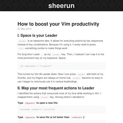 How to boost your Vim productivity · sheerun