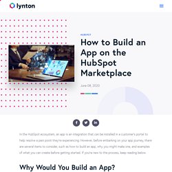 How to Build an App on the HubSpot Marketplace