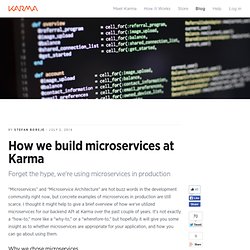 How we build microservices at Karma