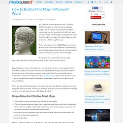 How To Build a Mind Map In Microsoft Word