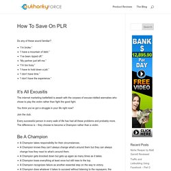 How To Build An Online Business With PLR