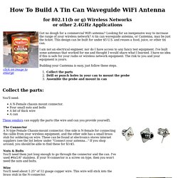 How to build a tin can waveguide antenna