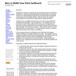 How to Build Your First Surfboard