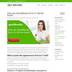 How can QuickBooks Error C=184 be fixed?