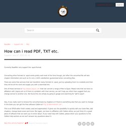 How can i read PDF, TXT etc. – ReadMe!