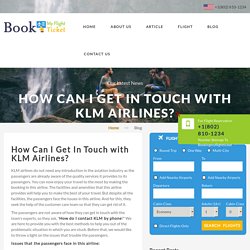 How Can I Get In Touch with KLM Airlines?