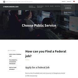 How can you Find a Federal job?