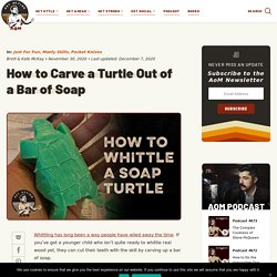 How to Carve a Turtle Out of a Bar of Soap