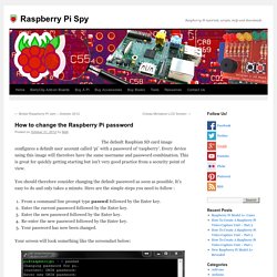 How to change the Raspberry Pi password