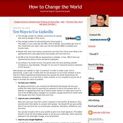 Ten Ways to Use LinkedIn