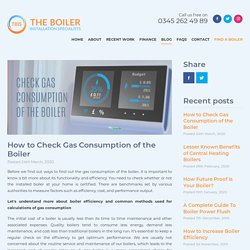 How to Check Gas Consumption of the Boiler