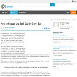 How to Choose the Best Quality Steel Bar