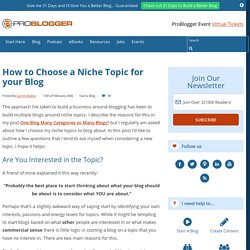 How to Choose a Niche Topic for your Blog
