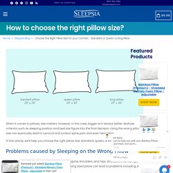 How to choose the right pillow size?