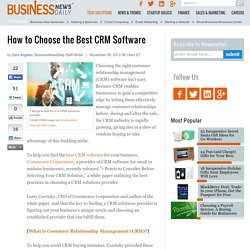 How to Choose the Best CRM Software