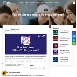 How To Choose Where To Study Abroad?