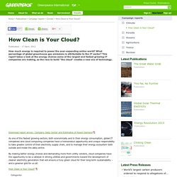 How Clean is Your Cloud?
