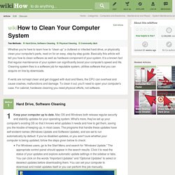 How to Clean Your Computer System