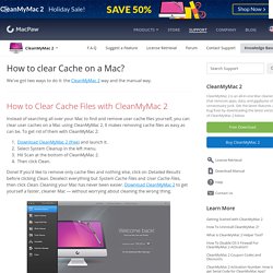 How to clear Cache on a Mac? Cache Cleaner for Mac OS X