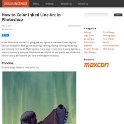 How to Color Inked Line Art in Photoshop