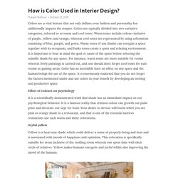 How is Color Used in Interior Design?