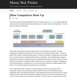 How Computers Boot Up : Gustavo Duarte