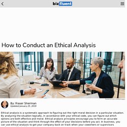How to Conduct an Ethical Analysis