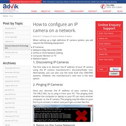 How to configure an IP camera on a network.