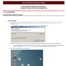 How to Configure Eclipse for Python