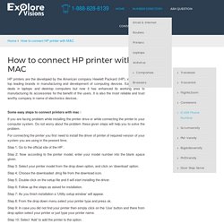 How to connect HP printer with MAC