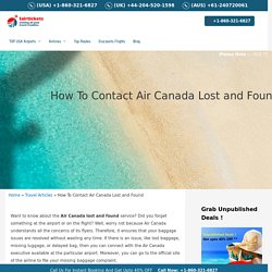 How To Contact Air Canada Lost and Found?