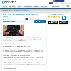 How to Use the PS3 Controller to the Samsung Galaxy S4
