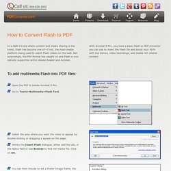 How to Convert Flash to PDF