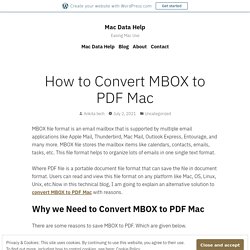 How to Convert MBOX to PDF Mac – Mac Data Help