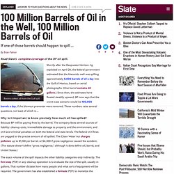 How do you count the barrels of spilled BP oil in the Gulf? - By