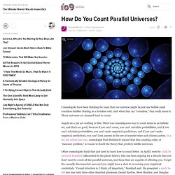 How Do You Count Parallel Universes?