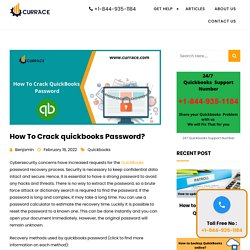 How To Crack QuickBooks Password? - Currace