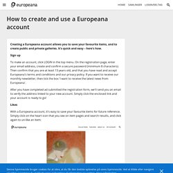 How to create and use a Europeana account