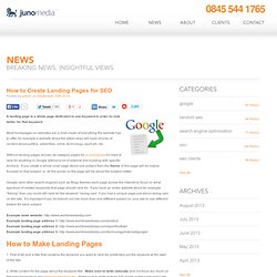 How to Create Landing Pages for SEO