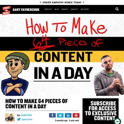 How to Create 64 Pieces Of Content In A Day