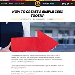 How to create a simple CSS3 tooltip