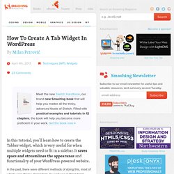 How To Create A Tab Widget In WordPress