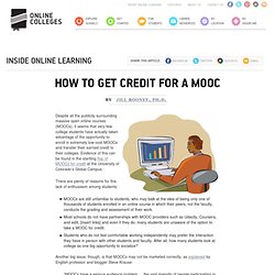 How to Get Credit for a MOOC - 2013's Online Colleges: Compare Cost, Degrees, Accreditation & more!