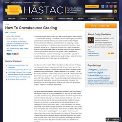 How To Crowdsource Grading