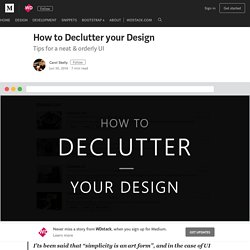 How to Declutter your Design – WDstack